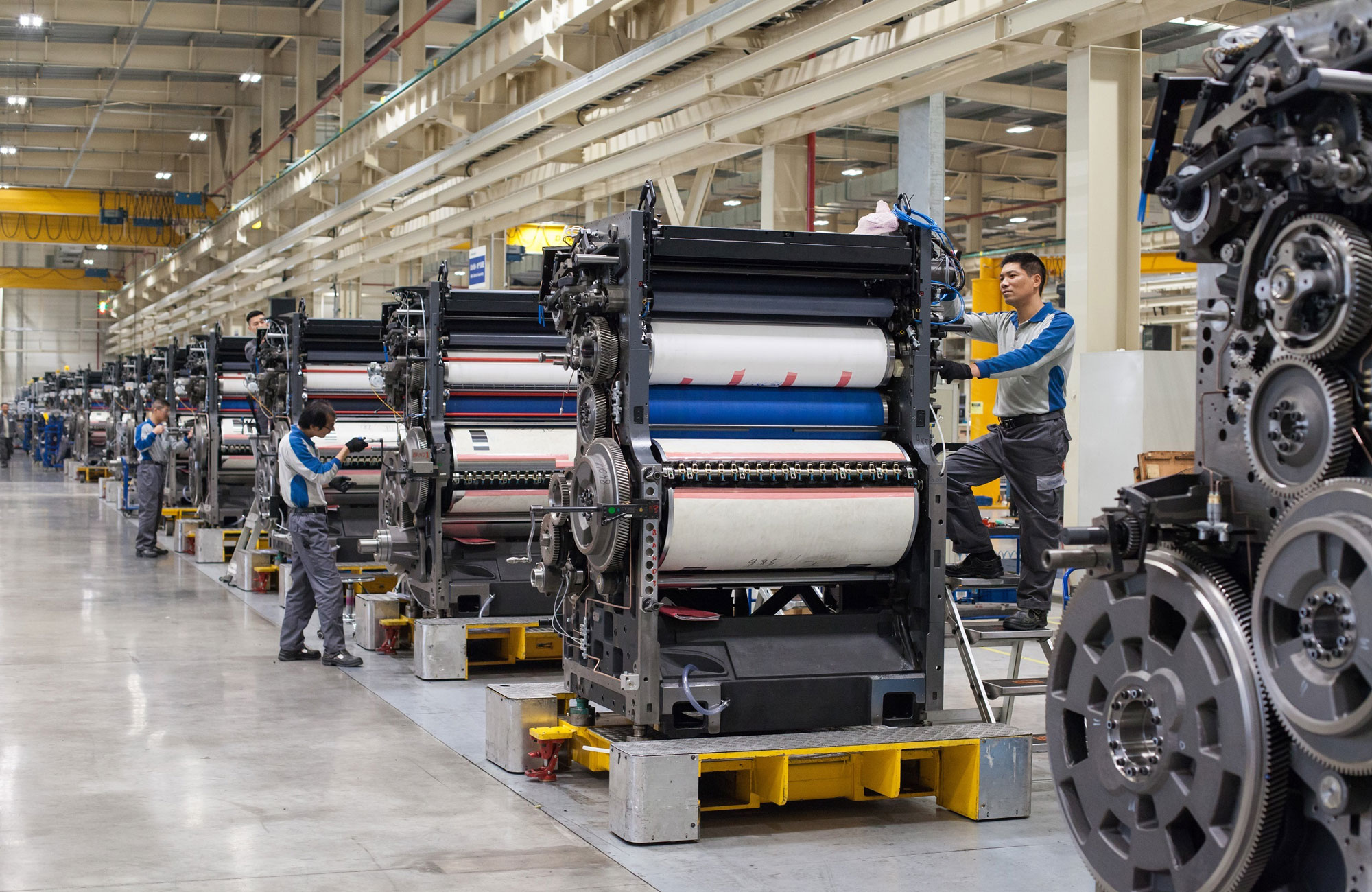 Heidelberg steigert Schritt für Schritt den Exportanteil ihrer am Standort Shanghai produzierten Druckmaschinen in die ganze Welt. Foto: Heidelberger Druckmaschinen AG