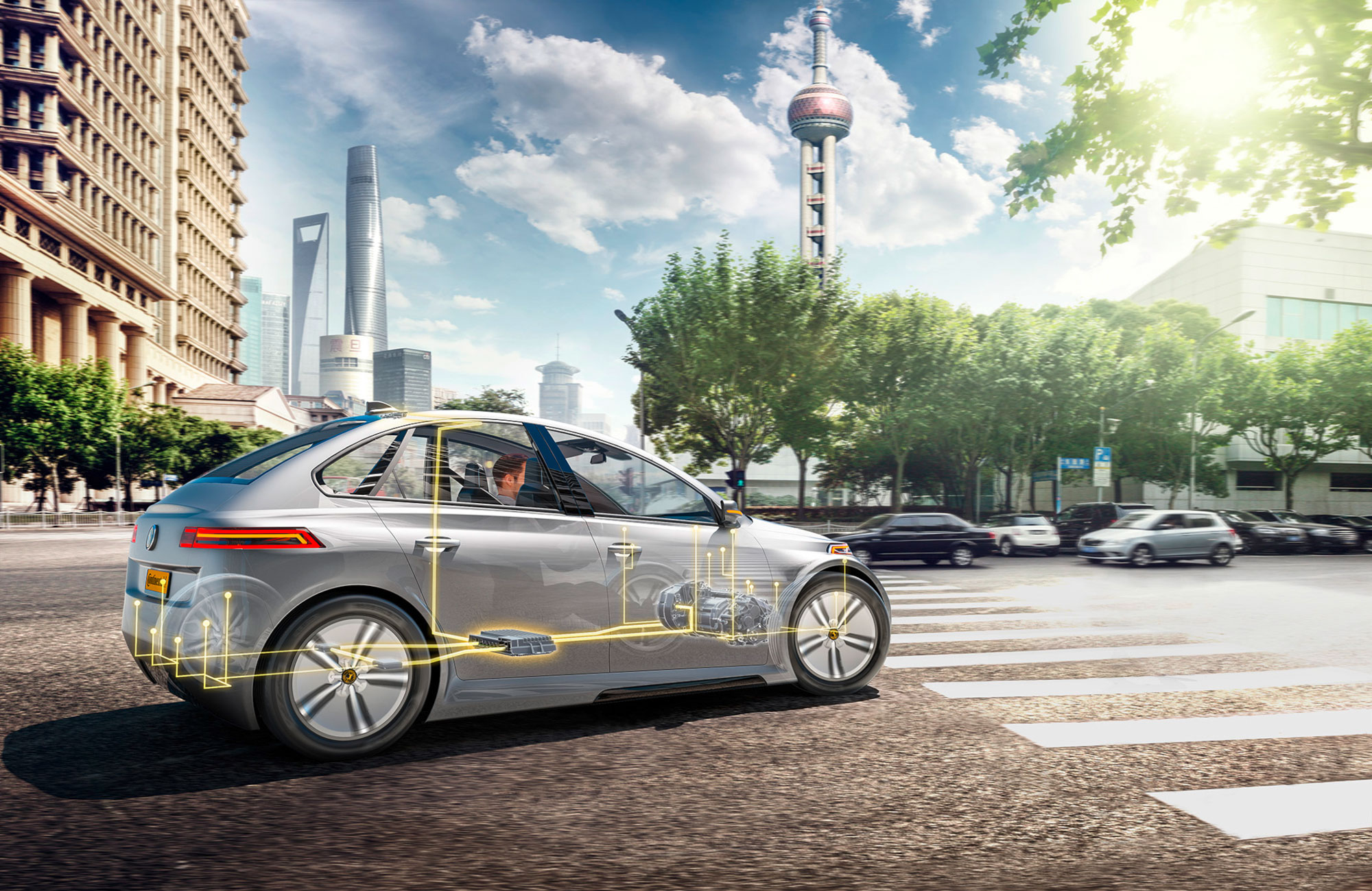 Die HPC-Lösung für den chinesischen Fahrzeughersteller beinhaltet eine Reihe von Merkmalen und Funktionen aus Bereichen, die früher voneinander getrennt waren. Schaubild: Continental
